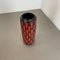 German Strawberry Tube Pottery Fat Lava Vase from Scheurich, 1970 5