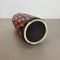 German Strawberry Tube Pottery Fat Lava Vase from Scheurich, 1970 19