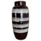 Large Pottery Fat Lava White-Rings Floor Vase from Scheurich, 1970s, Image 1