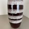 Large Pottery Fat Lava White-Rings Floor Vase from Scheurich, 1970s, Image 8