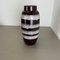 Large Pottery Fat Lava White-Rings Floor Vase from Scheurich, 1970s 2