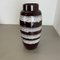 Large Pottery Fat Lava White-Rings Floor Vase from Scheurich, 1970s 3