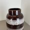 Large Pottery Fat Lava White-Rings Floor Vase from Scheurich, 1970s 6
