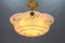 Lampe à Suspension Art Déco Rose Pastel en Verre Taillé, 1930s 10