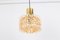 Large Amber Bubble Glass Pendant by Helena Tynell for Limburg, 1970s 3