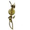 Gilded Brass and Floral Leafs Wall Light, 1960 5