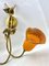 Gilded Brass and Floral Leafs Wall Light, 1960 11