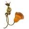 Gilded Brass and Floral Leafs Wall Light, 1960, Image 9