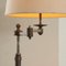 Lámpara de mesa giratoria italiana articulada de metal, años 50, Imagen 10