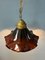 Small Art Deco Style Flower Shaped Pendant Lamp, 1970s 8