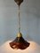 Lámpara colgante estilo Art Déco pequeña en forma de flor, años 70, Imagen 4