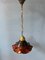 Lámpara colgante estilo Art Déco pequeña en forma de flor, años 70, Imagen 7