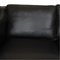 Vintage 2212 Zwei-Sitzer Sofa aus schwarzem Leder von Børge Mogensen für Fredericia, 1990er 8