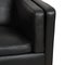 Vintage 2212 Zwei-Sitzer Sofa aus schwarzem Leder von Børge Mogensen für Fredericia, 1990er 11