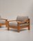Mid-Century Modern Minimalistische Sessel aus Naturholz, Italien, 1970er, 2er Set 10