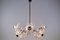 Space Age Chrome and Murano Glass Flower Sputnik Ceiling Lamp, 1960s 4