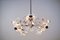 Space Age Chrome and Murano Glass Flower Sputnik Ceiling Lamp, 1960s 12