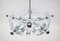 Space Age Chrome and Murano Glass Flower Sputnik Ceiling Lamp, 1960s, Image 5