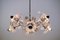 Space Age Chrome and Murano Glass Flower Sputnik Ceiling Lamp, 1960s, Image 7