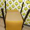 Butaca de silla tapizada con bolsa de viaje en amarillo y marrón oscuro, años 60, Imagen 6