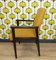 Fauteuil Rembourré avec Assise avec Hopsack en Jaune-Brun Foncé, 1960s 5