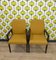 Fauteuil Rembourré avec Assise avec Hopsack en Jaune-Brun Foncé, 1960s 8