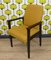 Upholstered Chair Armchair Seating with Hopsack in Yellow-Dark Brown, 1960s, Image 1