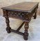 19th Century Spanish Walnut Desk with Two Drawers & Strong Legs, 1890s, Image 18