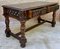 19th Century Spanish Walnut Desk with Two Drawers & Strong Legs, 1890s, Image 22
