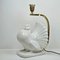 Italian Pigeon Table Lamp with Porcelain and Brass, 1970s 4
