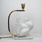 Italienische Pigeon Tischlampe aus Porzellan & Messing, 1970er 7