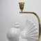 Italian Pigeon Table Lamp with Porcelain and Brass, 1970s 11