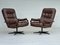 Vintage Danish Swivel Armchairs in Leather, 1960s, Set of 2 1