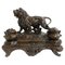 Napoleon French Lion Inkwell Desk Inkstand, 1890s, Image 1