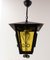 French Iron and Glass Lustre Ceiling Lamp Lantern, 1970s, Image 3