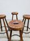 Vintage Spanish Leather Bar Stools, 1970s, Set of 4, Image 4