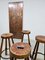 Vintage Spanish Leather Bar Stools, 1970s, Set of 4 5