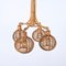 Mid-Century Riviera Bamboo and Rattan 4-Sphere Chandelier, 1960s, Image 7