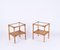 Mid-Century Italian Bedside Tables in Bamboo, Rattan and Glass, 1970s, Set of 2 9