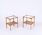 Mid-Century Italian Bedside Tables in Bamboo, Rattan and Glass, 1970s, Set of 2, Image 9