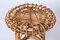 Taburete italiano redondo de ratán y bambú de Franco Albini, años 60, Imagen 2