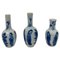 Blue and White Kangxi Dollhouse Miniature Vases in Chinese Porcelain, 18th Century, Set of 3 1