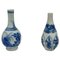 Blue and White Dollhouse Miniature Vases in Chinese Porcelain, 18th Century, Set of 2 1