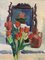 Tulipani rossi, anni '50, Olio su tela, con cornice, Immagine 9
