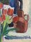 Red Tulips, 1950s, Oil on Canvas, Framed 11