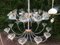 Large Glass and Chrome Chandelier 2