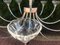 Large Glass and Chrome Chandelier 23