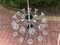 Large Glass and Chrome Chandelier 9