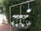 Large Glass and Chrome Chandelier 11