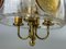 Brutalist Ceiling Lamp in Brass & Murano Glass, 1970s 11